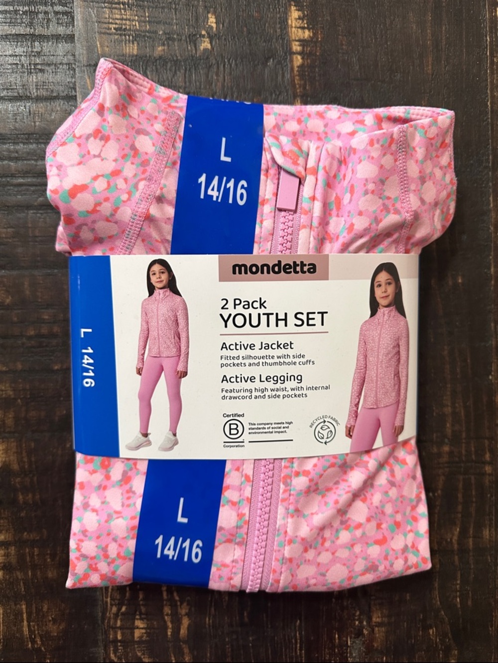 Mondetta Pink Patterned 2-Pack Youth  Active Set
